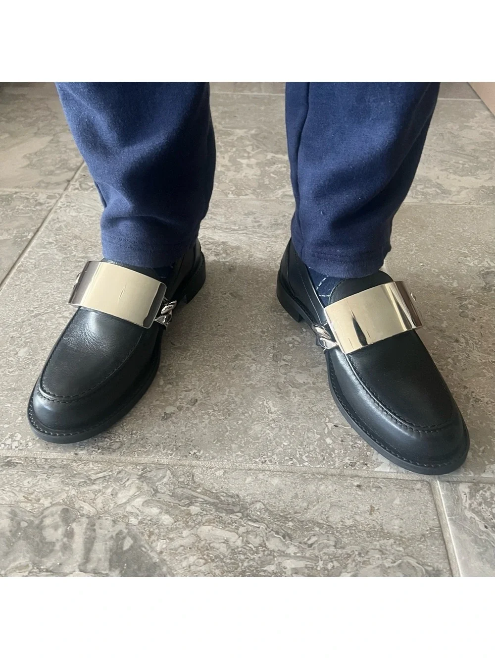 JW Anderson Logo-Engraved Leather Loafers in Black, Size 41 NEW in Box + DustBag